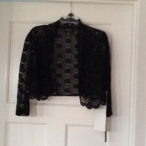 NWT Black Lace Short Sweater